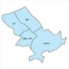 نقشه بخش های شهرستان رفسنجان